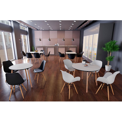 Artikelbild 3 für meet powered by PAPERFLOW PALOMBA Bistrotisch weiß 100,0 x 100,0 x 75,0 cm, Artikelnummer 300634