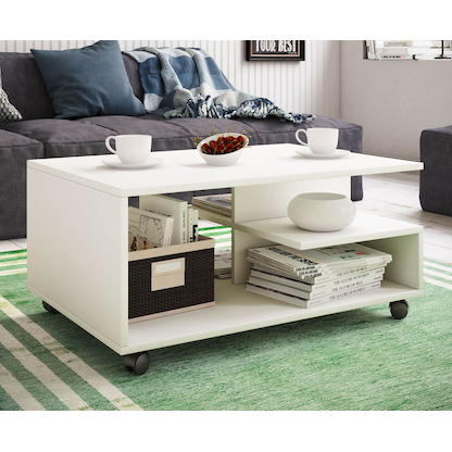 Artikelbild 4 für VCM my home Stango Couchtisch weiß 80,0 x 50,0 x 40,0 cm, Artikelnummer 390937