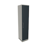 Artikelbild 1 für fm Aktenschrank Sidney, 4260429763696 weiß, lavagrau 4 Fachböden 40,0 x 44,2 x 186,9 cm, Artikelnummer 410383