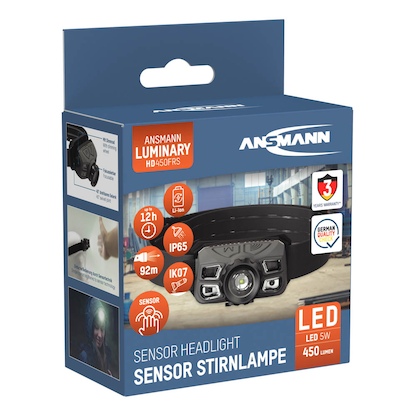 Artikelbild 6 für ANSMANN HD450FRS LED Stirnlampe schwarz, Artikelnummer 105936