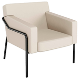 Artikelbild 1 für medso powered by PAPERFLOW Sessel MEDSO L creme schwarz Kunstleder, 1 St., Artikelnummer 522597