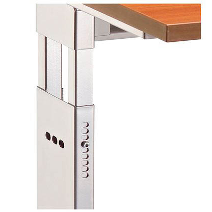 Artikelbild 4 für HAMMERBACHER FS2E höhenverstellbarer Schreibtisch nussbaum rechteckig, C-Fuß-Gestell silber 200,0 x 100,0 cm, Artikelnummer 863605