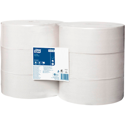 Artikelbild 3 für TORK Jumbo-Toilettenpapier T1 Universal 1-lagig Recyclingpapier, 6 Rollen, Artikelnummer 563676