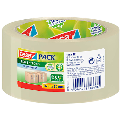 Artikelbild 4 für tesa Packband tesapack® Eco & Strong transparent 50,0 mm x 66,0 m 1 Rolle, Artikelnummer 593970