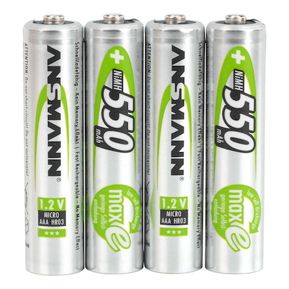 Artikelbild 4 für 4 ANSMANN Akkus maxE Micro AAA 550 mAh, Artikelnummer 890499