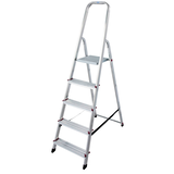 Artikelbild 1 für KRAUSE Stehleiter einseitig CORDA silber 5 Stufen, H: 175,0 cm, Artikelnummer 569835