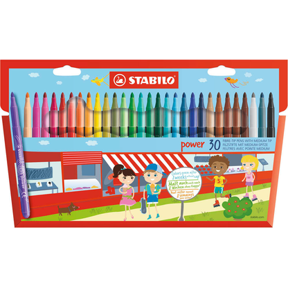 Artikelbild für STABILO power Filzstifte farbsortiert, 30 St., Artikelnummer 108583