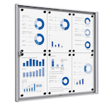 Artikelbild 1 für Showdown® Displays Schaukasten Economy XS silber 6x DIN A4, Artikelnummer 569855