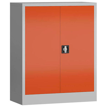 Artikelbild 2 für ClassiX Metallschrank X-530314 feuerrot, lichtgrau 80,0 x 38,0 x 100,0 cm, aufgebaut, Artikelnummer 182299