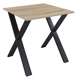 Artikelbild 1 für VCM my office Lona Schreibtisch sonoma-eiche quadratisch, X-Fuß-Gestell schwarz 80,0 x 80,0 cm, Artikelnummer 973711
