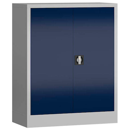 Artikelbild 2 für ClassiX Metallschrank X-530311 enzianblau, lichtgrau 80,0 x 38,0 x 100,0 cm, aufgebaut, Artikelnummer 182309