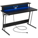 Artikelbild 1 für VASAGLE Gaming Schreibtisch schwarz rechteckig, C-Fuß-Gestell schwarz 120,0 x 60,0 cm, Artikelnummer 439499