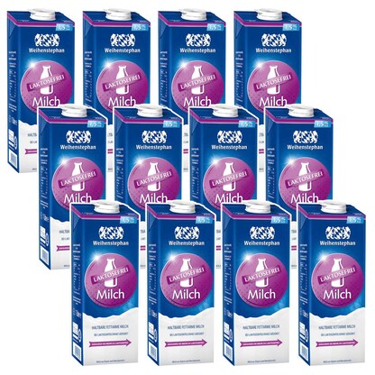 Artikelbild für Weihenstephan LAKTOSEFREI Milch 1,5 % 12x 1,0 l, Artikelnummer 509147