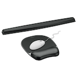 Artikelbild 1 für AKTION: Fellowes Mousepad mit Handgelenkauflage Crystals Gel schwarz + GRATIS Fellowes Tastatur-Handballenauflage, Artikelnummer 845592