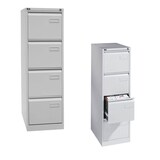 Artikelbild 1 für BISLEY LIGHT Hängeregistraturschrank lichtgrau 4 Schubladen 41,3 x 62,2 x 132,1 cm, Artikelnummer 580241