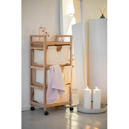 Artikelbild 5 für WENKO Etagenwagen Acina braun 43,5 x 33,5 x 96,0 cm, Artikelnummer 811131