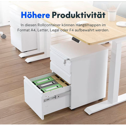 Artikelbild 2 für FlexiSpot RC3 Rollcontainer weiß 3 Auszüge 46,0 x 39,0 x 62,0 cm, Artikelnummer 444939