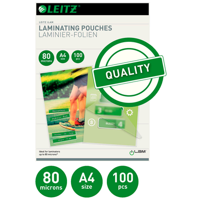 Artikelbild 11 für 100 LEITZ Laminierfolien glänzend für A4 80 micron, Artikelnummer 908095