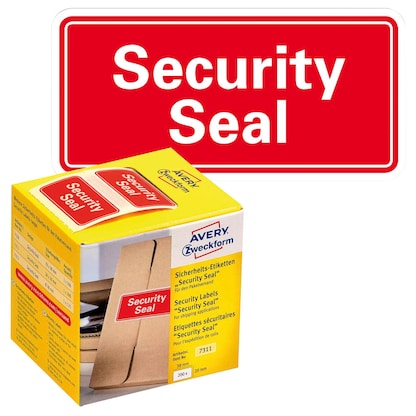 Artikelbild für 200 AVERY Zweckform Sicherheitssiegel 7311 rot »Security Seal« 38,0 x 20,0 mm, Artikelnummer 431945