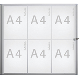 Artikelbild 1 für MAUL Schaukasten Extraslim grau 6x DIN A4, Artikelnummer 515114
