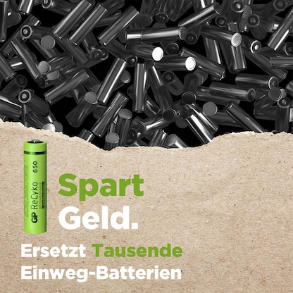 Artikelbild 6 für 2 GP Akkus ReCyko+ Micro AAA 650 mAh, Artikelnummer 290157