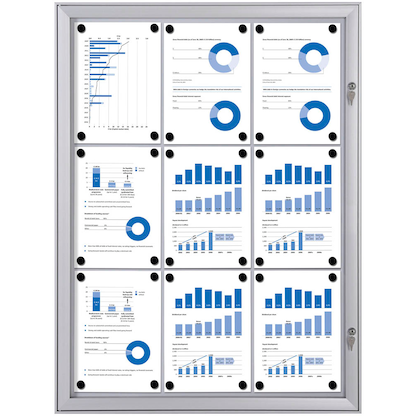 Artikelbild für Showdown® Displays Schaukasten S alu 9x DIN A4, Artikelnummer 132225