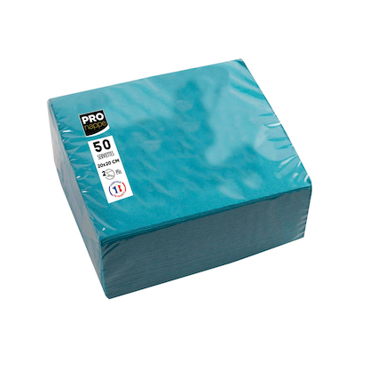 Artikelbild für PROnappe Servietten türkis 2-lagig 20,0 x 20,0 cm, 50 St., Artikelnummer 361376