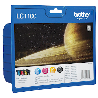 Artikelbild 2 für brother LC-1100BK/C/M/Y schwarz, cyan, magenta, gelb Druckerpatrone, 4er-Set, Artikelnummer 377184