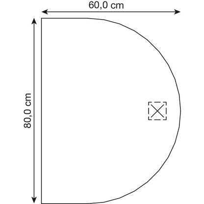Artikelbild 2 für HAMMERBACHER Anbautisch höhenverstellbar JA60 nussbaum, silber halbrund 60,0 x 80,0 x 65,5 - 82,5 cm, Artikelnummer 863858