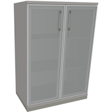 Artikelbild 1 für fm Aktenschrank Oldenburg, 4260429767755 lichtgrau, Acrylglas satiniert 2 Fachböden 80,0 x 44,2 x 113,3 cm, Artikelnummer 372344