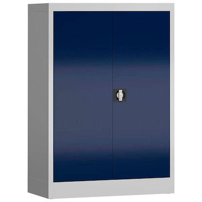 Artikelbild 2 für ClassiX Metallschrank X-530321 enzianblau, lichtgrau 92,0 x 42,0 x 120,0 cm, aufgebaut, Artikelnummer 182426
