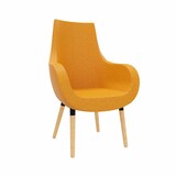 Artikelbild 1 für fm Besuchersessel Pirum orange buche Stoff, 1 St., Artikelnummer 448138