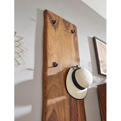 Artikelbild 6 für WOHNLING Wandgarderobe WL6.548 sheesham Holz 6 Haken 40,0 x 140,0 cm, Artikelnummer 909562