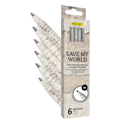 Artikelbild 2 für ONLINE® Save My World Bleistifte HB grau, 6 St., Artikelnummer 237846