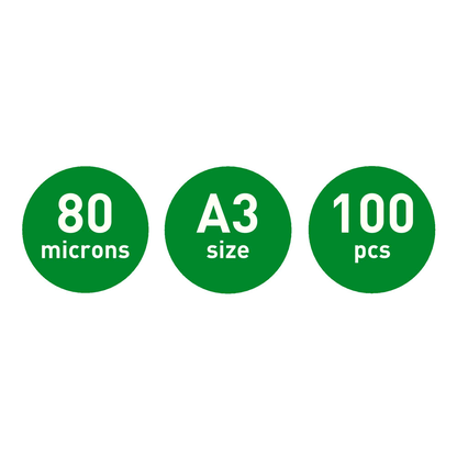 Artikelbild 10 für 100 LEITZ Laminierfolien glänzend für A3 80 micron, Artikelnummer 908103