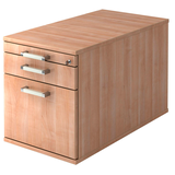 Artikelbild 1 für HAMMERBACHER Solid TC20 Rollcontainer nussbaum 3 Auszüge 42,8 x 80,0 x 51,2 cm, Artikelnummer 399434