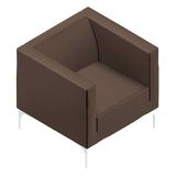 Artikelbild 1 für Quadrifoglio Besuchersessel Arte braun weiß Stoff, 1 St., Artikelnummer 462460