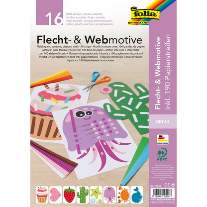 Artikelbild 7 für folia Bastelset Flecht- und Webemotive mehrfarbig, Artikelnummer 192142