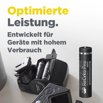 Artikelbild 6 für 4 GP Akkus ReCyko+ PRO Micro AAA 800 mAh, Artikelnummer 290191