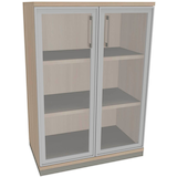 Artikelbild 1 für fm Aktenschrank Oldenburg, 4260429767656 akazie, Acrylglas klar 2 Fachböden 80,0 x 44,2 x 113,3 cm, Artikelnummer 372082