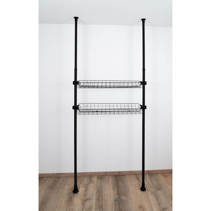 Artikelbild 5 für 2 WENKO Herkules Ablagen für Garderobensystem schwarz 94,0 x 38,0 x 8,0 cm, Artikelnummer 817342