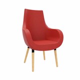 Artikelbild 1 für fm Besuchersessel Pirum rot buche Stoff, 1 St., Artikelnummer 448146