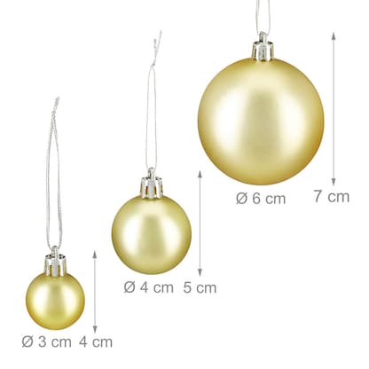 Artikelbild 5 für 100 relaxdays Weihnachtskugeln, Artikelnummer 362101