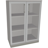 Artikelbild 1 für fm Aktenschrank Oldenburg, 4260429767809 lichtgrau, Acrylglas klar 2 Fachböden 80,0 x 44,2 x 113,3 cm, Artikelnummer 372237