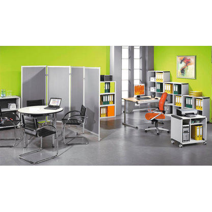 Artikelbild 7 für PAPERFLOW Trennwand, silber 76,0 x 160,0 cm mit Rollen, 2 St., Artikelnummer 957894