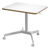 Artikelbild 1 für AKTION: LEITZ Ergo höhenverstellbarer Schreibtisch weiß rechteckig, 4-Fuß-Gestell weiß 80,0 x 60,0 cm mit 15 Euro CashBack, Artikelnummer 408348