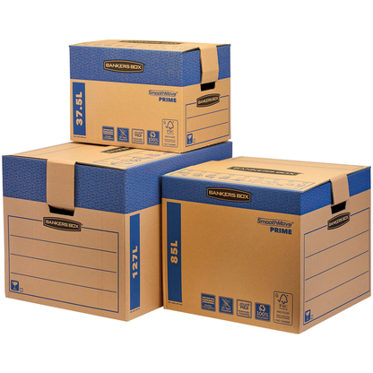 Artikelbild 9 für 5 Bankers Box Umzugskartons SmoothMove FastFold 63,2 x 48,0 x 46,3 cm, Artikelnummer 539068