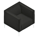 Artikelbild 1 für Quadrifoglio Besuchersessel Arte schwarz weiß Stoff, 1 St., Artikelnummer 462489