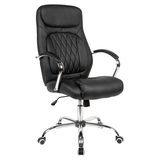 Artikelbild 1 für AMSTYLE Bürostuhl, SPM1.412 Kunstleder schwarz, Gestell chrom, Artikelnummer 155661