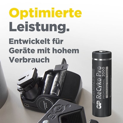 Artikelbild 8 für 4 GP Akkus ReCyko+ PRO Mignon AA 2.000 mAh, Artikelnummer 290223